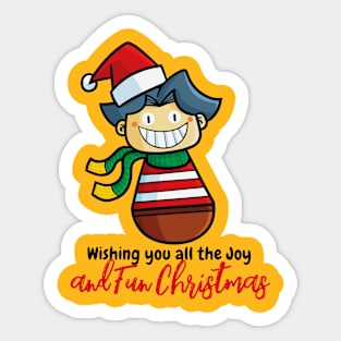 Wishing you all the joy and fun christmas Sticker